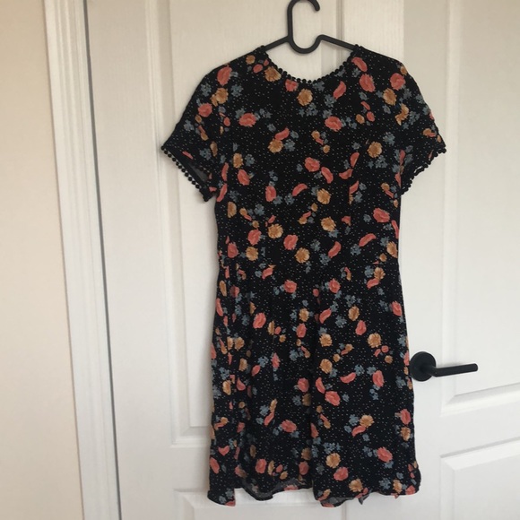 Black and floral dress with LOTS of detail! - Picture 1 of 6